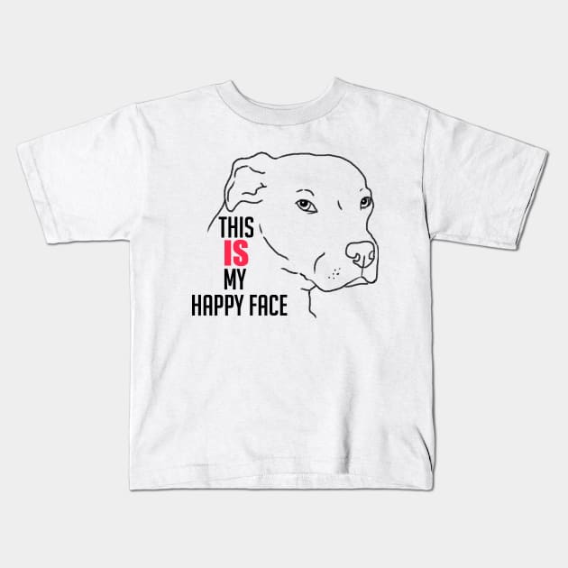 Funny Pitbull, Cute Pitbull, Funny Dog, Grumpy Dog Kids T-Shirt by sockdogs